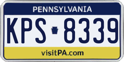 PA license plate KPS8339