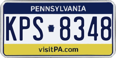 PA license plate KPS8348
