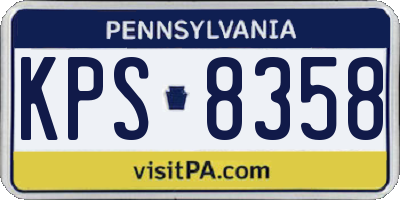 PA license plate KPS8358