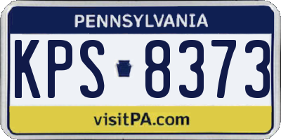 PA license plate KPS8373