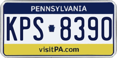 PA license plate KPS8390