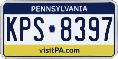 PA license plate KPS8397