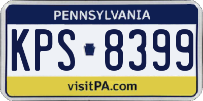 PA license plate KPS8399