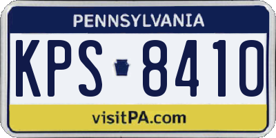 PA license plate KPS8410