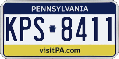 PA license plate KPS8411