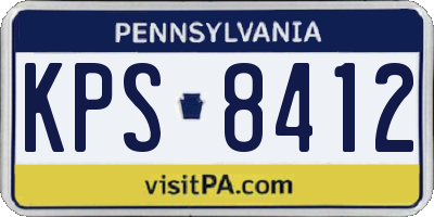 PA license plate KPS8412