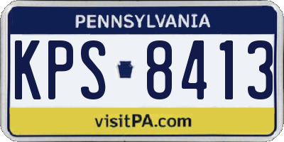 PA license plate KPS8413