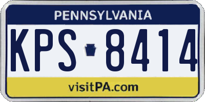 PA license plate KPS8414