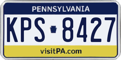 PA license plate KPS8427