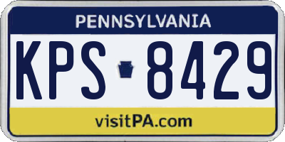 PA license plate KPS8429