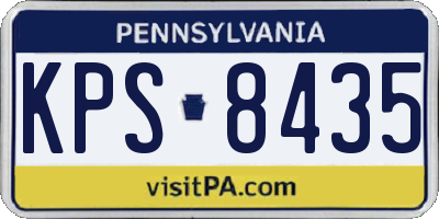 PA license plate KPS8435
