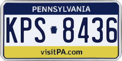 PA license plate KPS8436