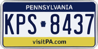 PA license plate KPS8437