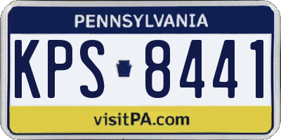 PA license plate KPS8441