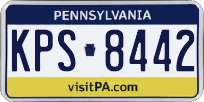 PA license plate KPS8442