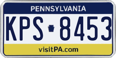 PA license plate KPS8453