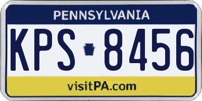 PA license plate KPS8456
