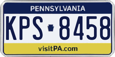 PA license plate KPS8458