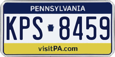 PA license plate KPS8459