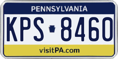 PA license plate KPS8460