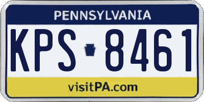PA license plate KPS8461