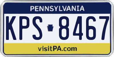 PA license plate KPS8467