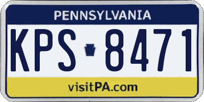 PA license plate KPS8471