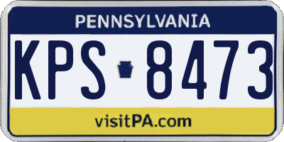 PA license plate KPS8473