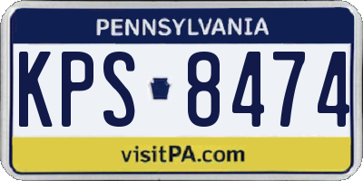 PA license plate KPS8474