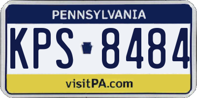PA license plate KPS8484