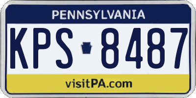 PA license plate KPS8487