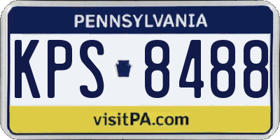 PA license plate KPS8488