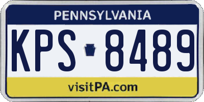PA license plate KPS8489