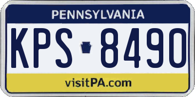 PA license plate KPS8490