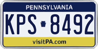 PA license plate KPS8492