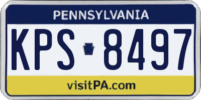 PA license plate KPS8497
