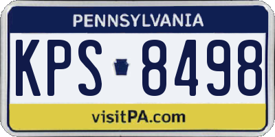 PA license plate KPS8498