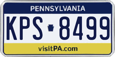 PA license plate KPS8499