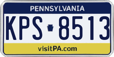 PA license plate KPS8513