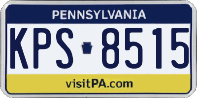 PA license plate KPS8515