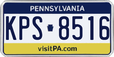 PA license plate KPS8516