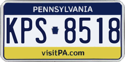 PA license plate KPS8518