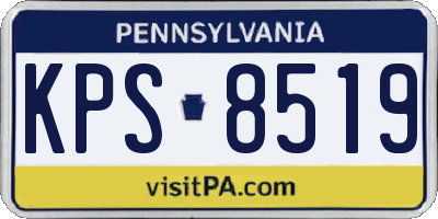 PA license plate KPS8519