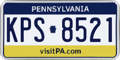 PA license plate KPS8521