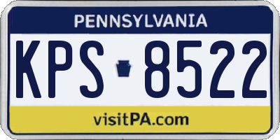 PA license plate KPS8522