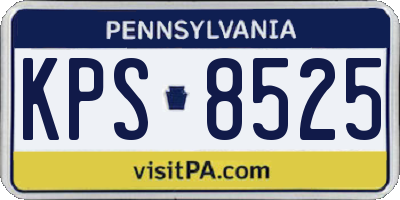 PA license plate KPS8525