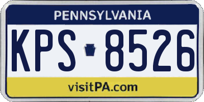 PA license plate KPS8526
