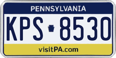 PA license plate KPS8530