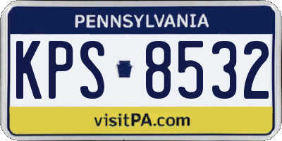 PA license plate KPS8532