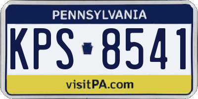 PA license plate KPS8541